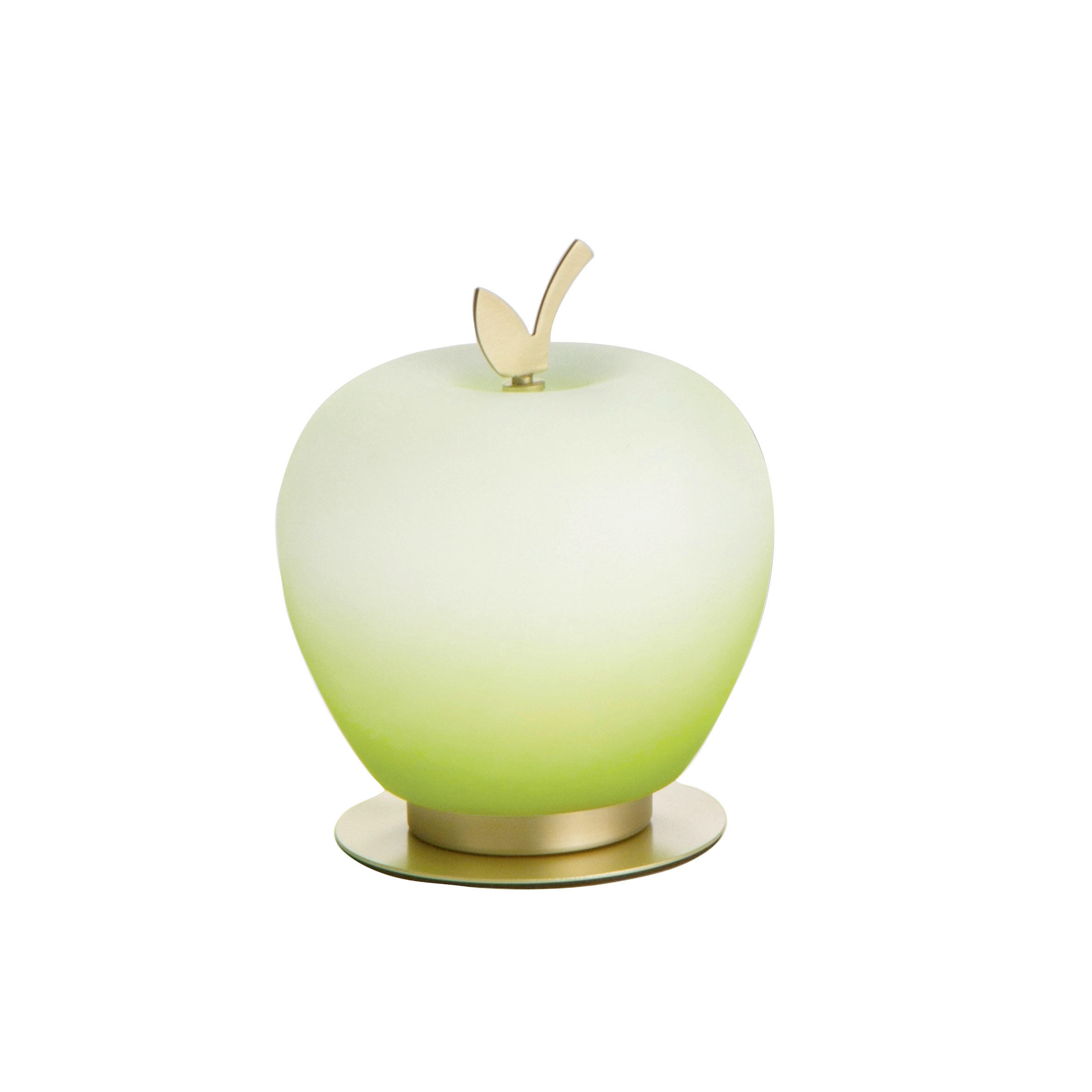 LED-TISCHLEUCHTE Wendy 14/17 cm  - Messingfarben/Grün, Design, Glas/Metall (14/17cm) - Fabas Luce