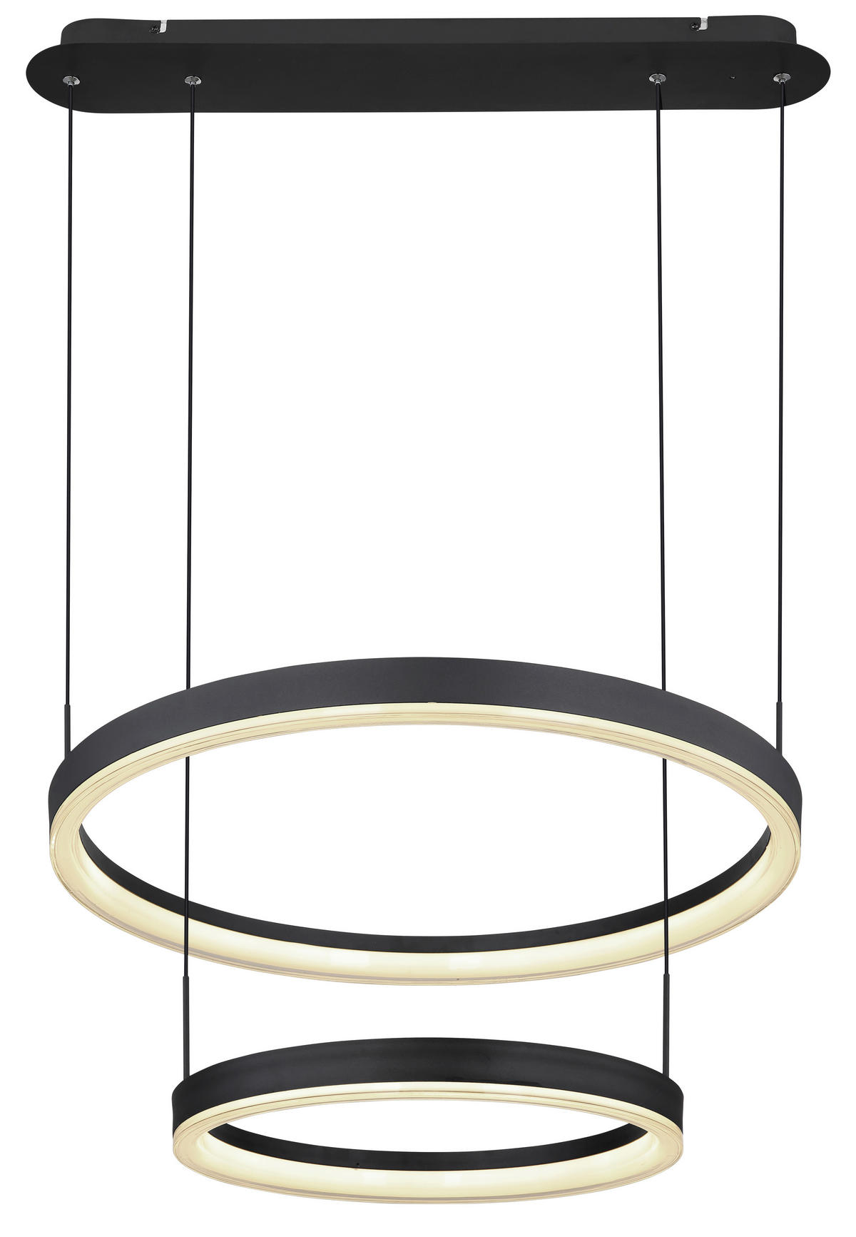 LED-HÄNGELEUCHTE 66,5/60/150 cm    - Goldfarben/Opal, Design, Kunststoff/Metall (66,5/60/150cm) - Globo