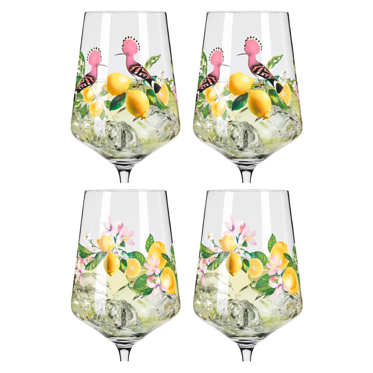 SPRITZERGLAS 544 ml 4-teilig  - Gelb/Rosa, Trend, Glas (9,3/22,5/9,3cm) - Ritzenhoff