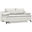 BOXSPRINGSOFA Webstoff Creme  - Creme/Schwarz, Design, Textil/Metall (200/100/108cm) - Novel