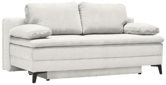 BOXSPRINGSOFA Webstoff Creme - Creme/Schwarz, Design, Textil/Metall (200/100/108cm) - Novel