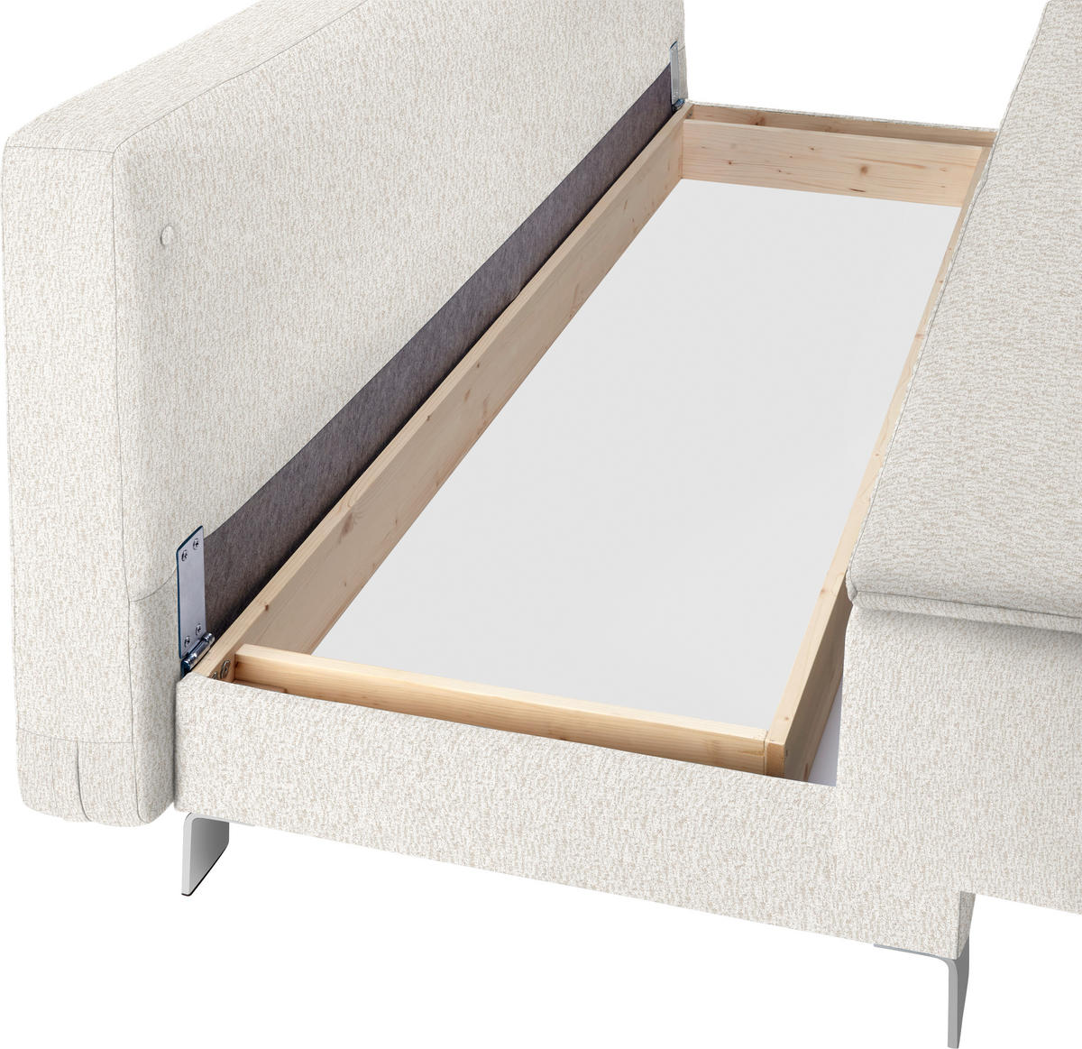 SCHLAFSOFA in Webstoff Beige  - Beige, MODERN, Textil/Metall (200/85/90cm) - Joka