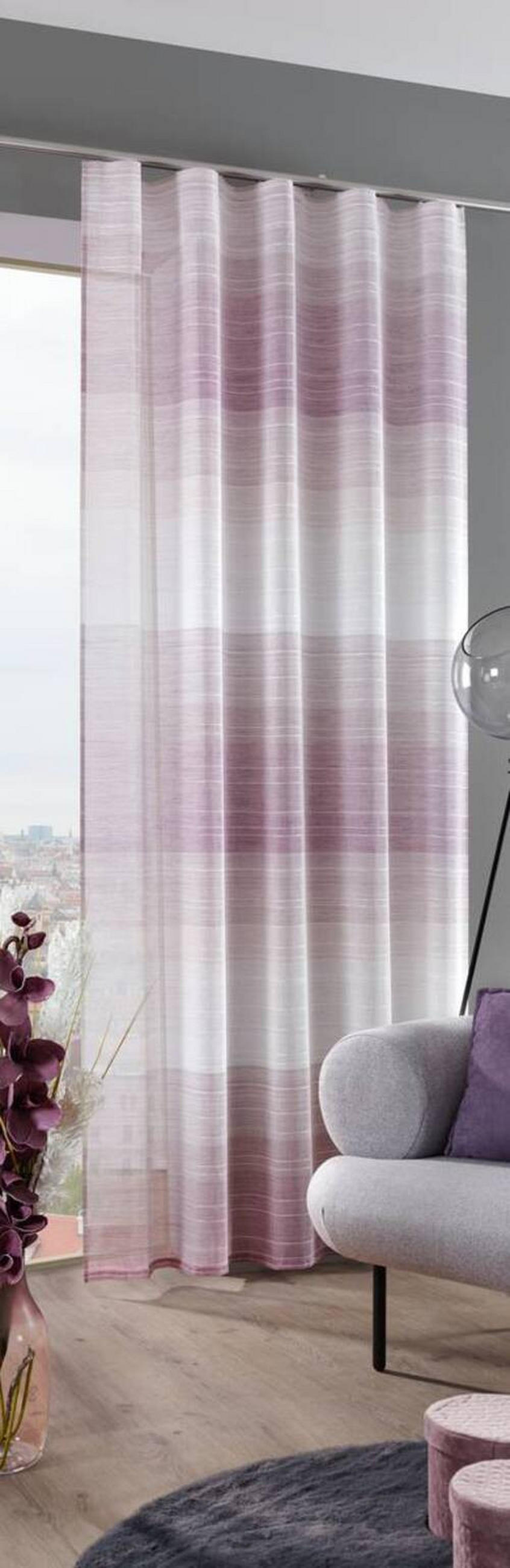 PERDEA CONFECȚIONATĂ transparent  - liliachiu, Design, plastic (140/245cm) - Esposa