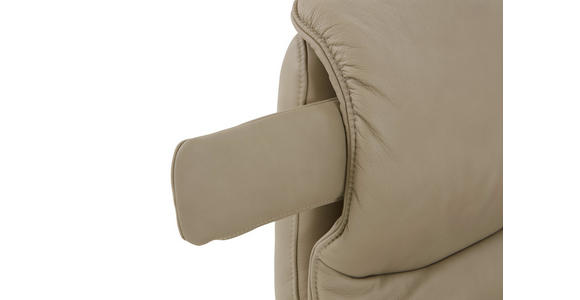 RELAXSESSEL in Leder Beige  - Edelstahlfarben/Beige, Design, Leder/Metall (75/112/88cm) - Dieter Knoll