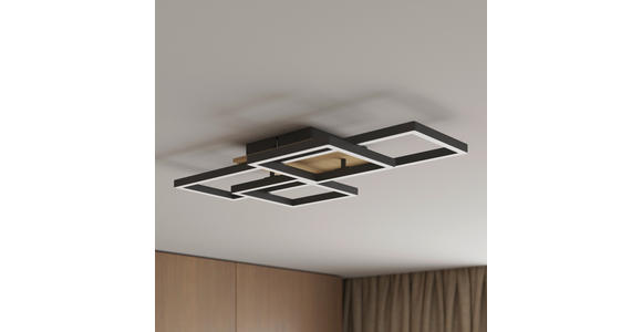 LED-DECKENLEUCHTE Worcester 70/38/7,5 cm  - Braun, Basics, Holz/Kunststoff (70/38/7,5cm) - Novel