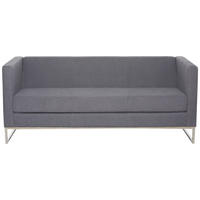 3-SITZER-SOFA  in Mikrofaser Dunkelgrau  - Dunkelgrau/Silberfarben, MODERN, Textil/Metall (172/71/72cm) - MID.YOU