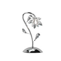 KRISTALL-TISCHLEUCHTE 20/35 cm   - Chromfarben, KONVENTIONELL, Glas/Metall (20/35cm)