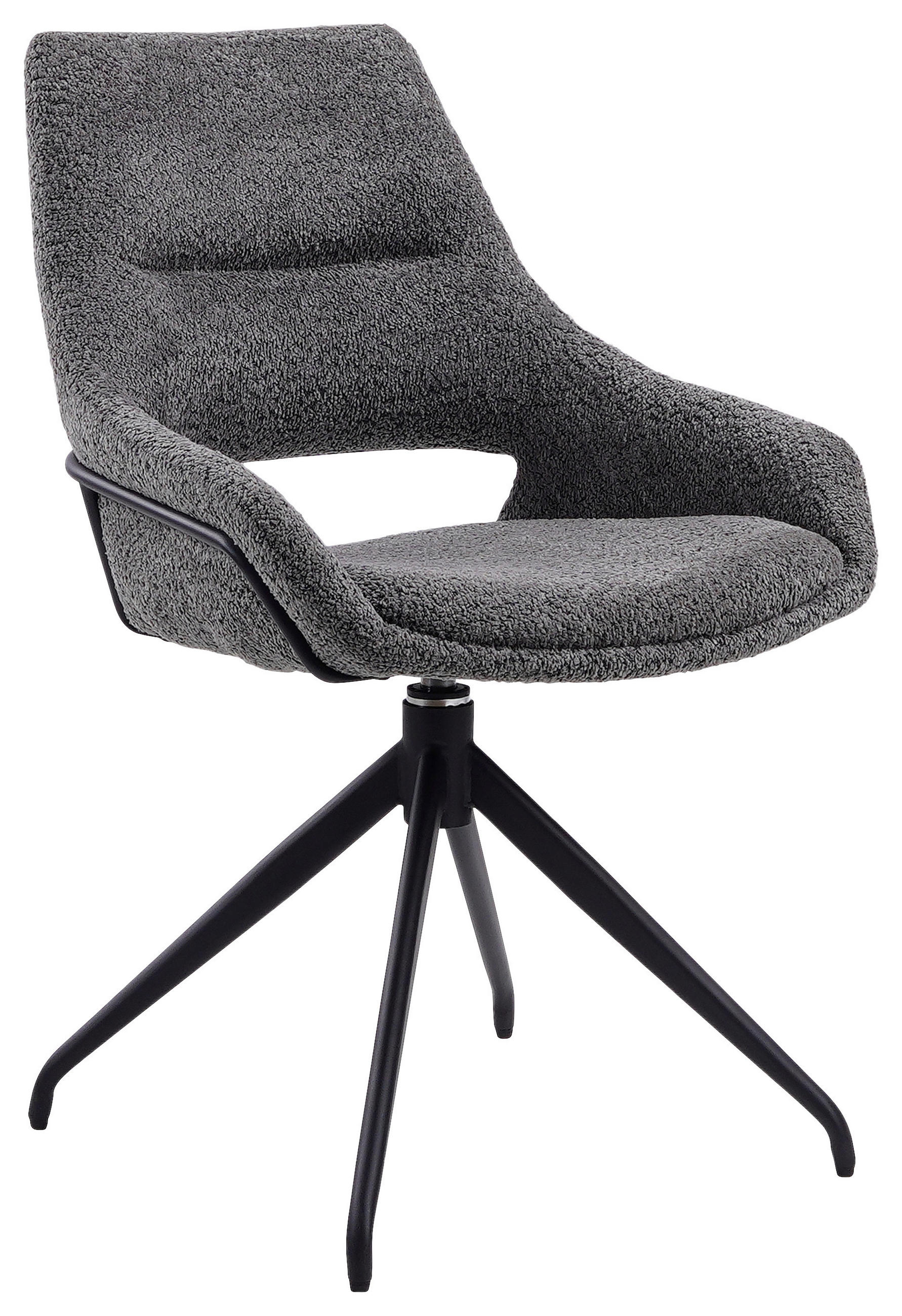 STUHL - Schwarz/Grau, Design, Textil/Metall (59/85/64cm) - Hom`in