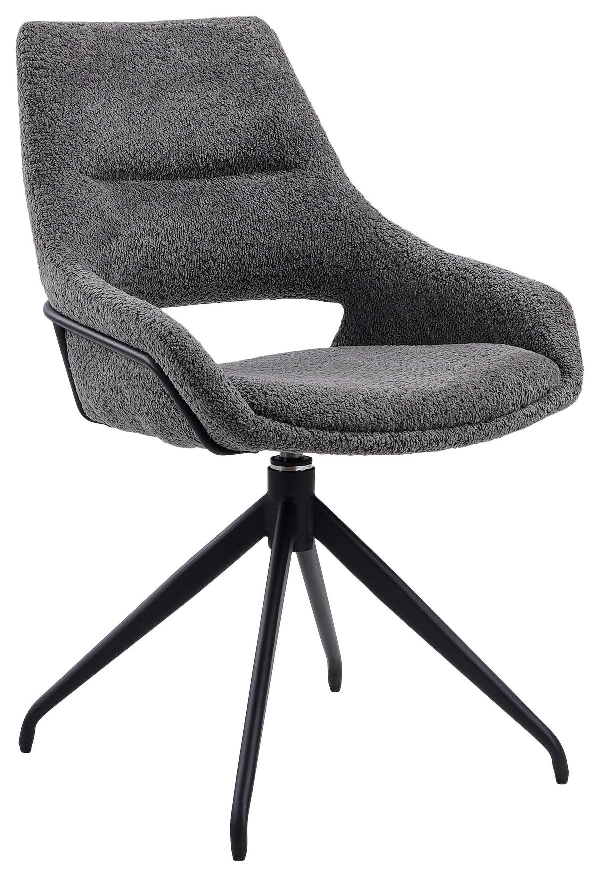 STUHL - Schwarz/Grau, Design, Textil/Metall (59/85/64cm) - Hom`in