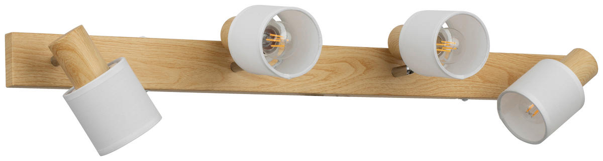 DECKENLEUCHTE 81/11,5/12,5 cm   - Weiß, Trend, Textil/Metall (81/11,5/12,5cm) - Novel