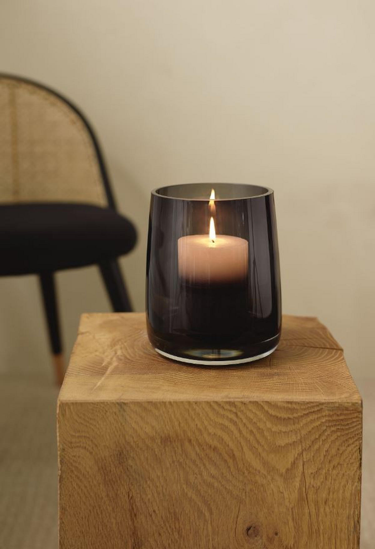 VASE 18 cm  - Dunkelgrau, Basics, Glas (14,5/18cm) - ASA