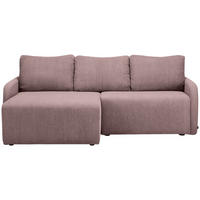 ECKSOFA in Cord Rosa  - Schwarz/Rosa, Konventionell, Kunststoff/Textil (217/146cm) - Carryhome