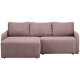 ECKSOFA  in Cord Rosa  - Schwarz/Rosa, KONVENTIONELL, Kunststoff/Textil (217/146cm) - Carryhome