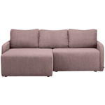 ECKSOFA in Cord Rosa  - Schwarz/Rosa, KONVENTIONELL, Kunststoff/Textil (217/146cm) - Carryhome