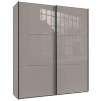 GARDEROB MED SKJUTDÖRRAR 200/236/65 cm 2-dörrar - sahara/svart, Klassisk, metall/trämaterial (200/236/65cm) - Hom`in