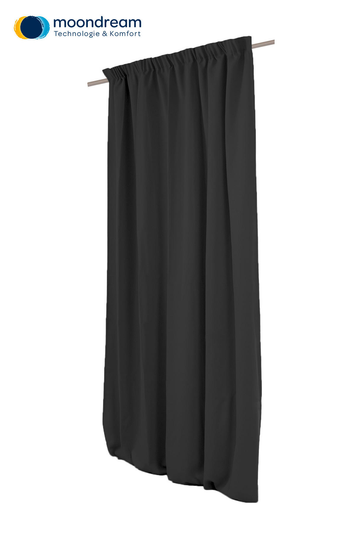 VERDUNKELUNGSVORHANG - Anthrazit, Design, Textil (145/260cm)