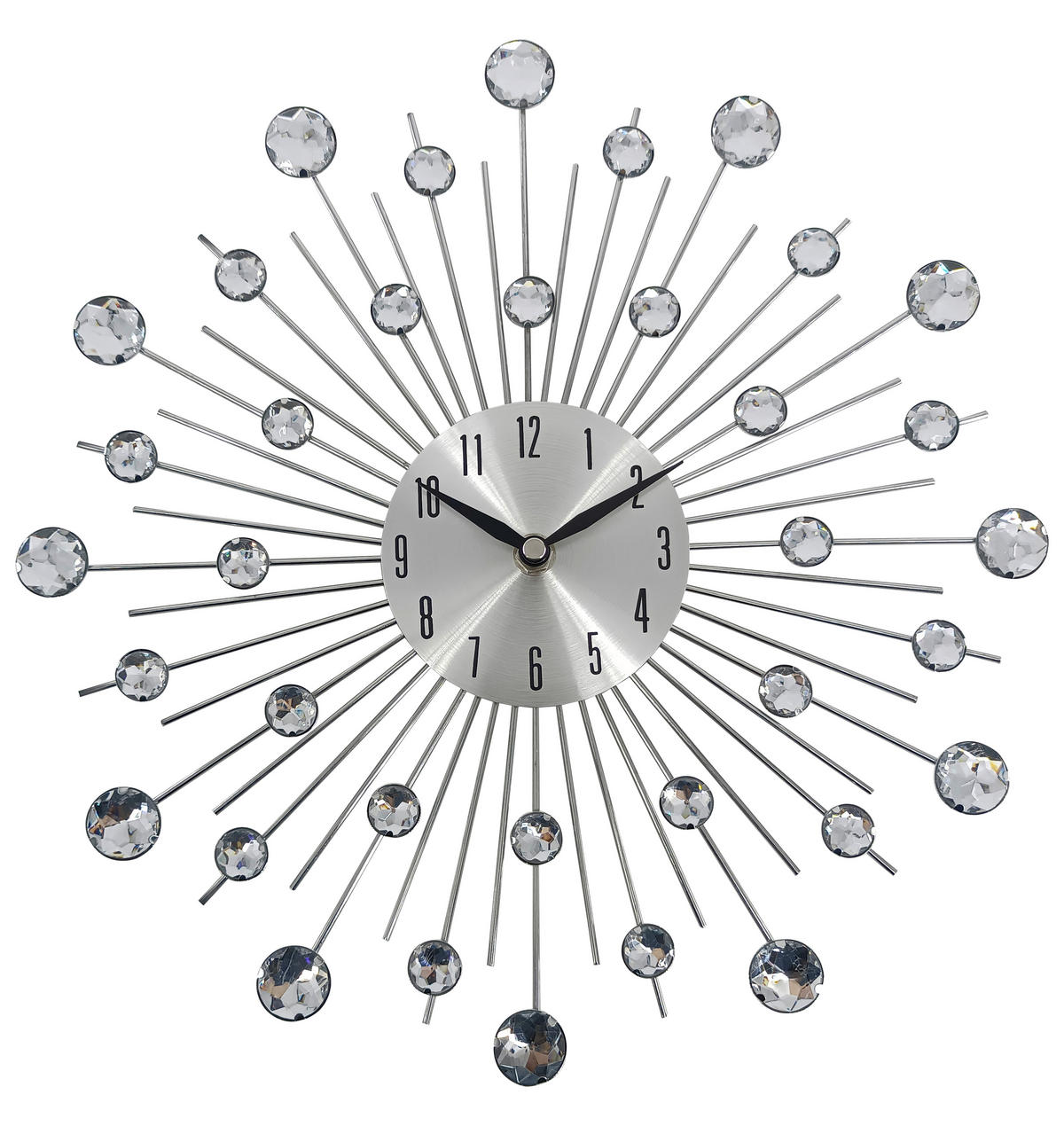 VÄGGKLOCKA silver  - silver, Trend, metall/plast (33cm) - Ambia Home