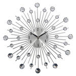 WANDUHR Silberfarben  - Silberfarben, Trend, Kunststoff/Metall (33cm) - Ambia Home