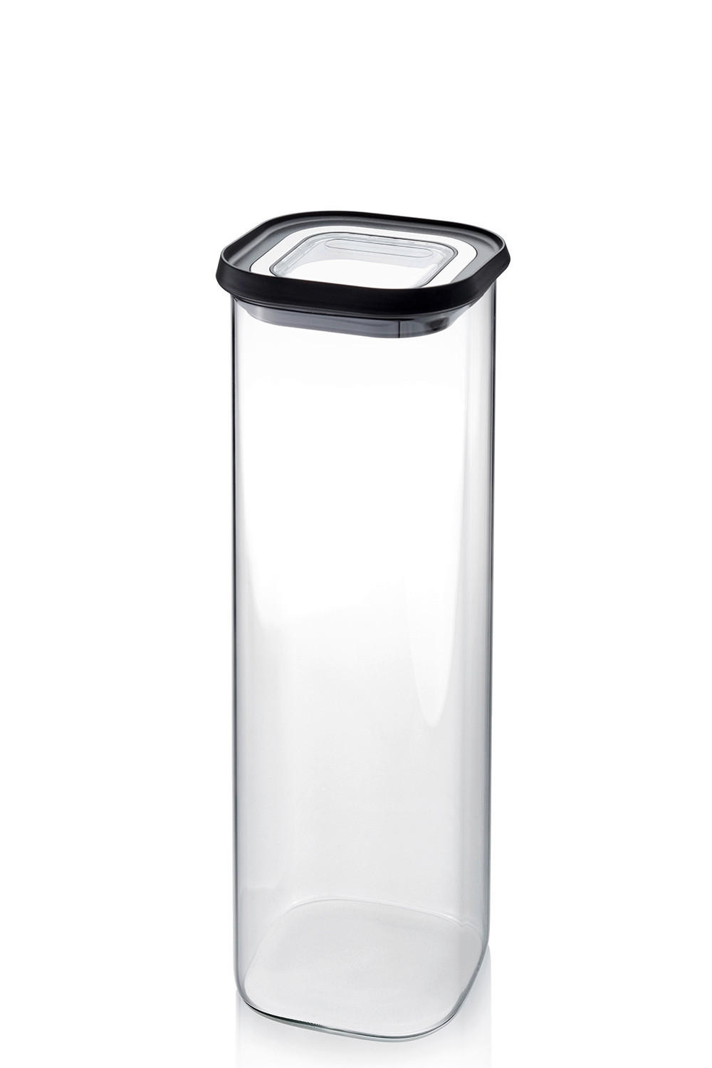 VORRATSDOSE 1,9 L  - Edelstahlfarben/Transparent, Basics, Glas/Kunststoff (11/11/32,5cm) - Gefu