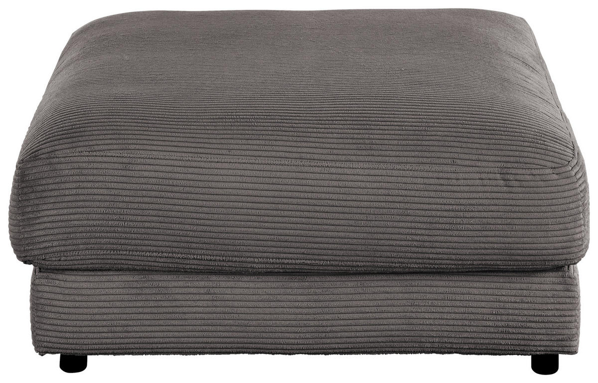 HOCKER in Textil Dunkelgrau  - Dunkelgrau/Schwarz, Design, Kunststoff/Textil (100/86/100cm) - Lomoco