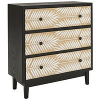 KOMMODE  in 80/85/35 cm  - Schwarz/Naturfarben, KONVENTIONELL, Holz/Holzwerkstoff (80/85/35cm) - Livetastic