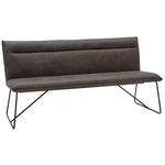 SITZBANK 220/88/66 cm  in Anthrazit, Schwarz  - Anthrazit/Schwarz, Design, Textil/Metall (220/88/66cm) - Valnatura