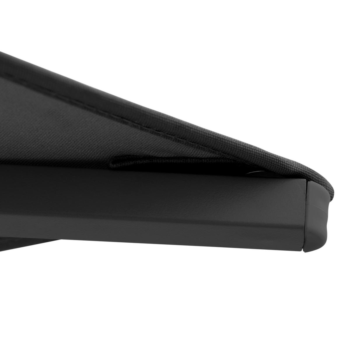 SONNENSCHIRM ca. 180x130 cm  - Schwarz/Grau, Basics, Textil/Metall (180/130cm) - Doppler