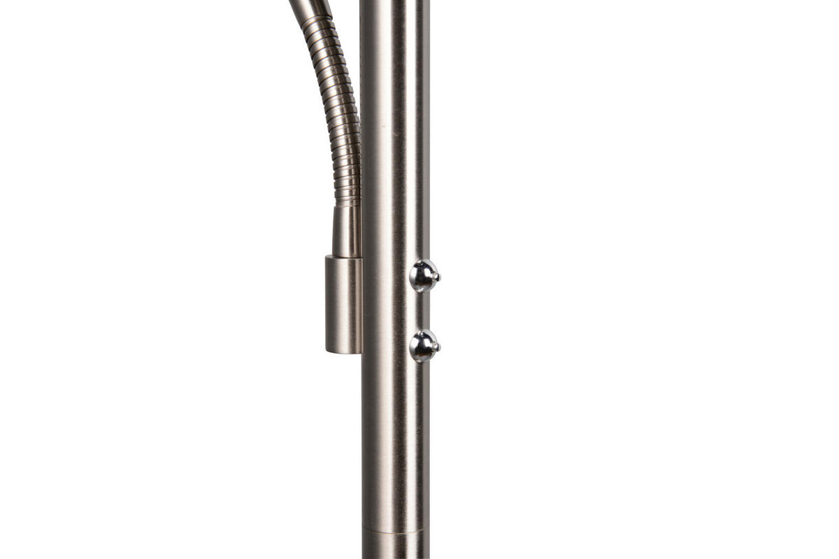 LED-STEHLEUCHTE - Nickelfarben, Design, Metall (40/180cm) - Trio Leuchten