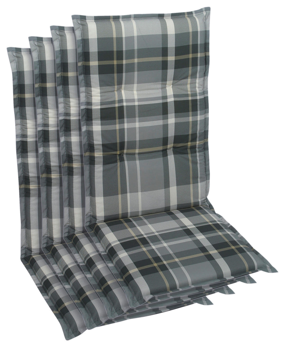 SESSELAUFLAGENSET Karo  - Grau, Basics, Textil (50/6/108cm)