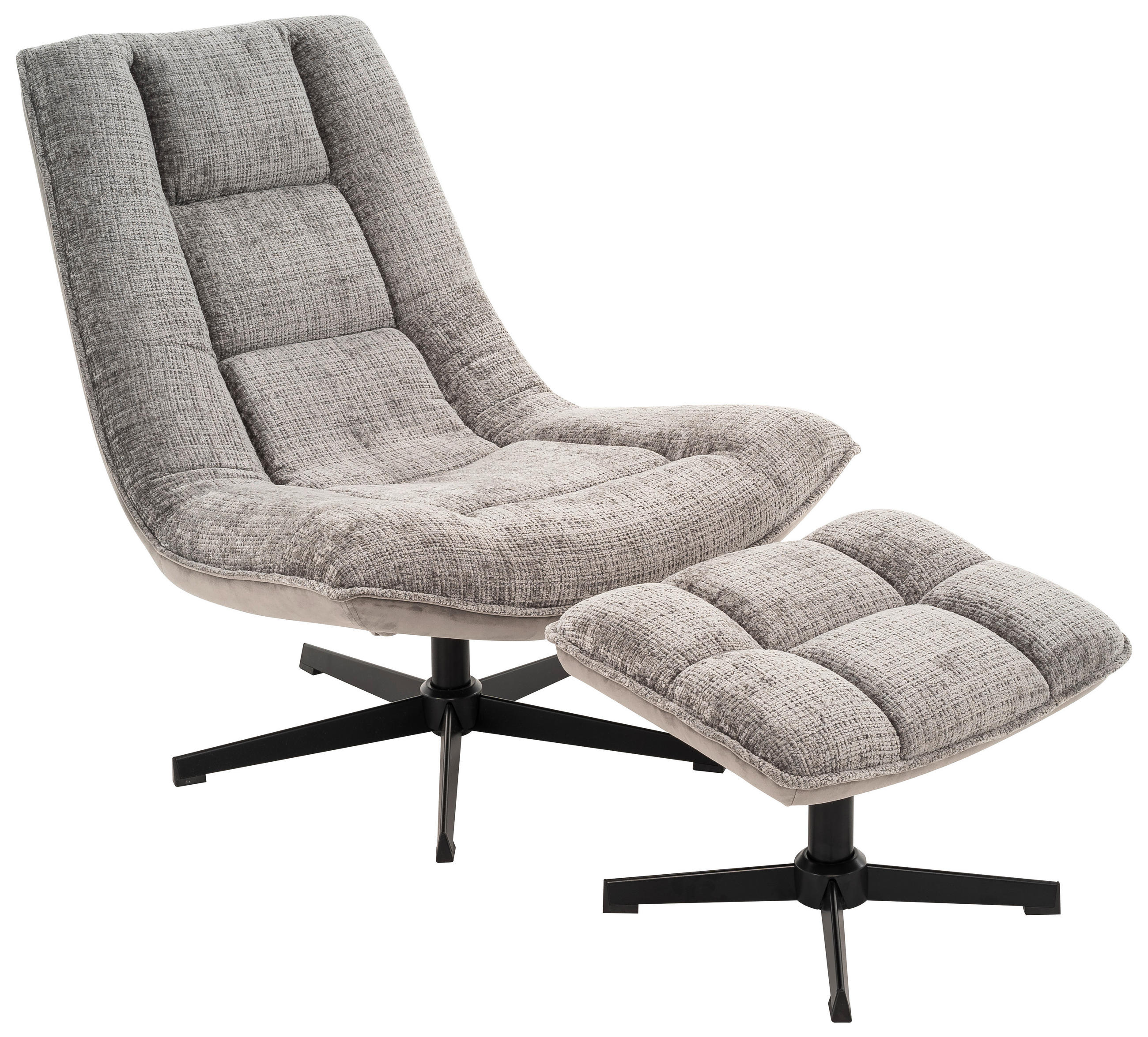 Relaxsessel Sofia Chenille Grau, B: 77 cm