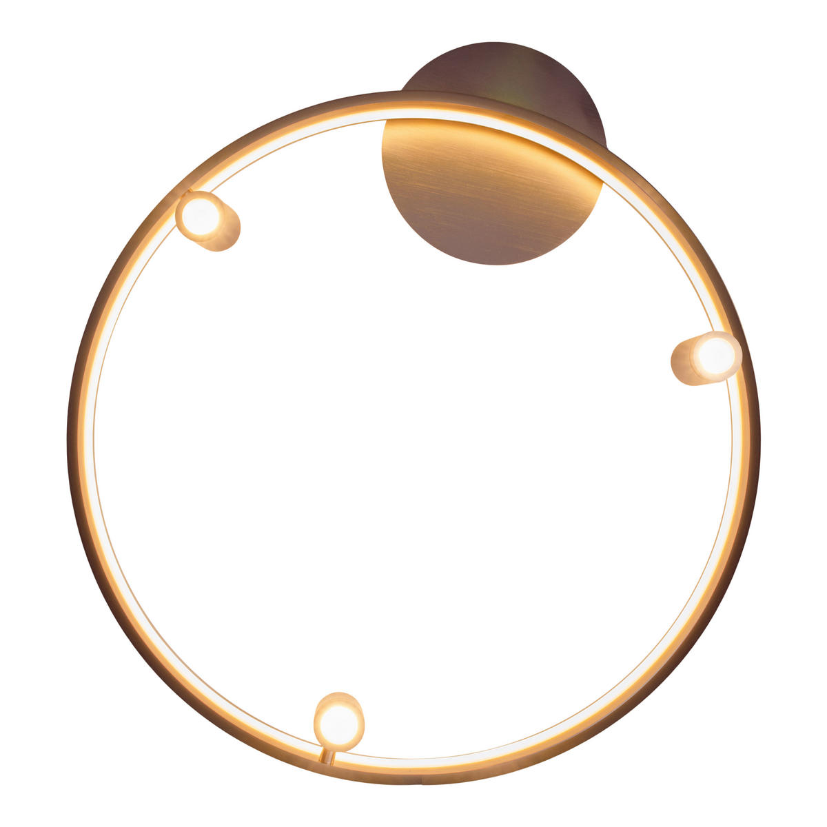 LED-DECKENLEUCHTE 65/58/9 cm  - Titanfarben, KONVENTIONELL, Kunststoff/Metall (65/58/9cm) - Näve