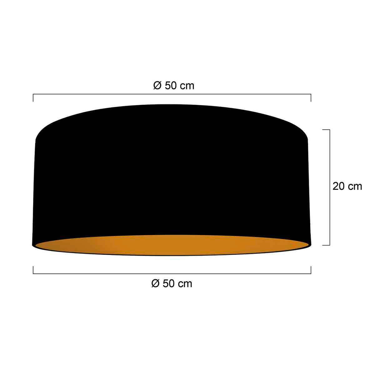 LEUCHTENSCHIRM 50/20 cm   - Schwarz, LIFESTYLE, Textil (50/20cm)