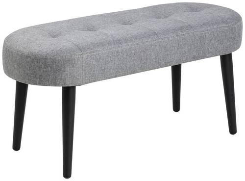HOCKERBANK 95/46/38 cm Hellgrau  - Hellgrau, Design, Textil/Metall (95/46/38cm) - MID.YOU