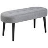 HOCKERBANK 95/46/38 cm Hellgrau  - Hellgrau, Design, Textil/Metall (95/46/38cm) - MID.YOU