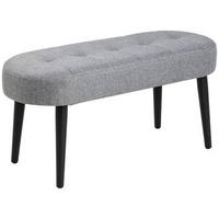 HOCKERBANK 95/46/38 cm Hellgrau  - Hellgrau, Design, Textil/Metall (95/46/38cm) - MID.YOU