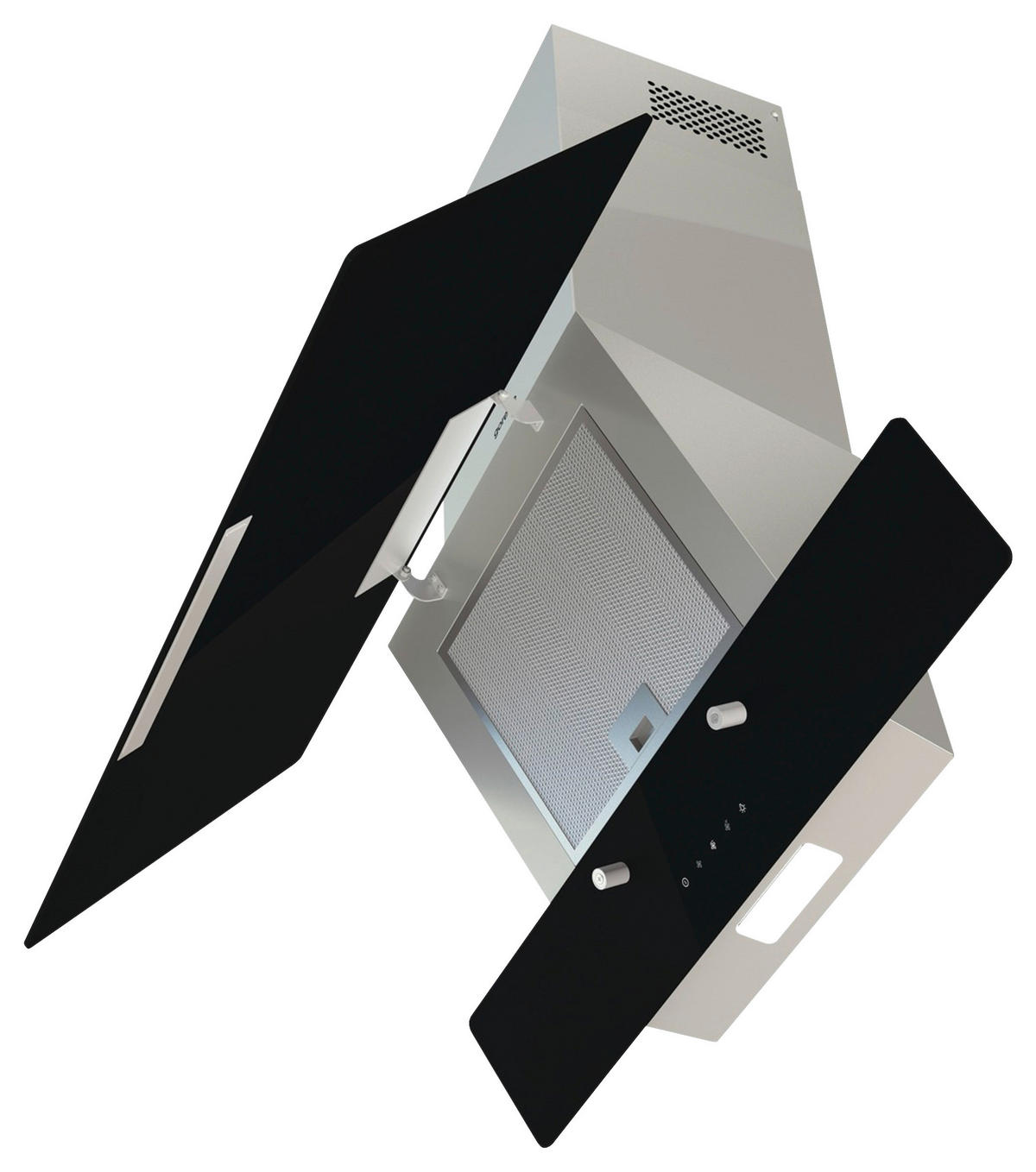 DUNSTABZUGSHAUBE WHI849EXBG  - Edelstahlfarben/Schwarz, Basics, Glas/Metall (80/38/33,5cm) - Gorenje