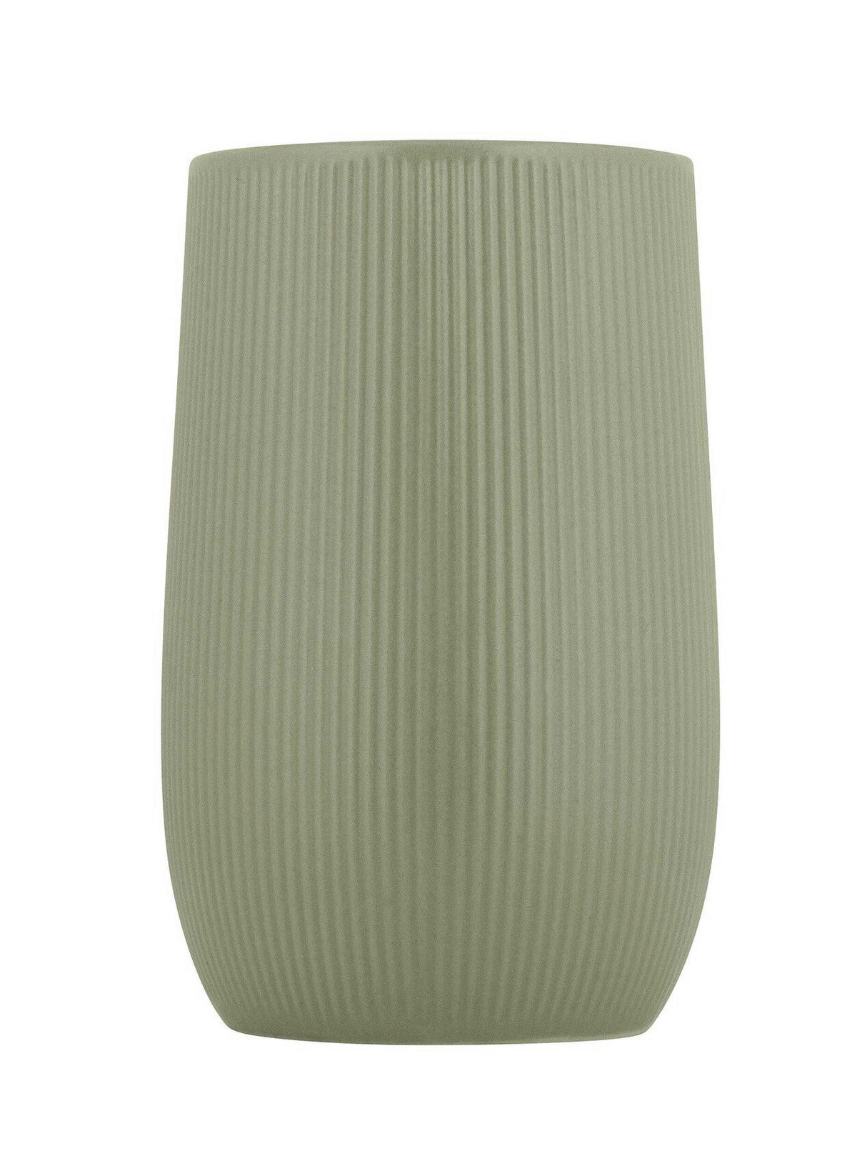 ZAHNPUTZBECHER FABLO  - Grün, Basics, Keramik (8/12/8cm) - Wenko