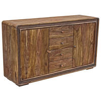 TÁLALÓSZEKRÉNY 150/85/40 cm  - barna/rézszínű, Lifestyle, faalapú anyag/fém (150/85/40cm) - Landscape