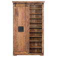 GARDEROBENSCHRANK  in 110/190/40 cm  - Schwarz/Braun, LIFESTYLE, Holz/Metall (110/190/40cm) - Landscape