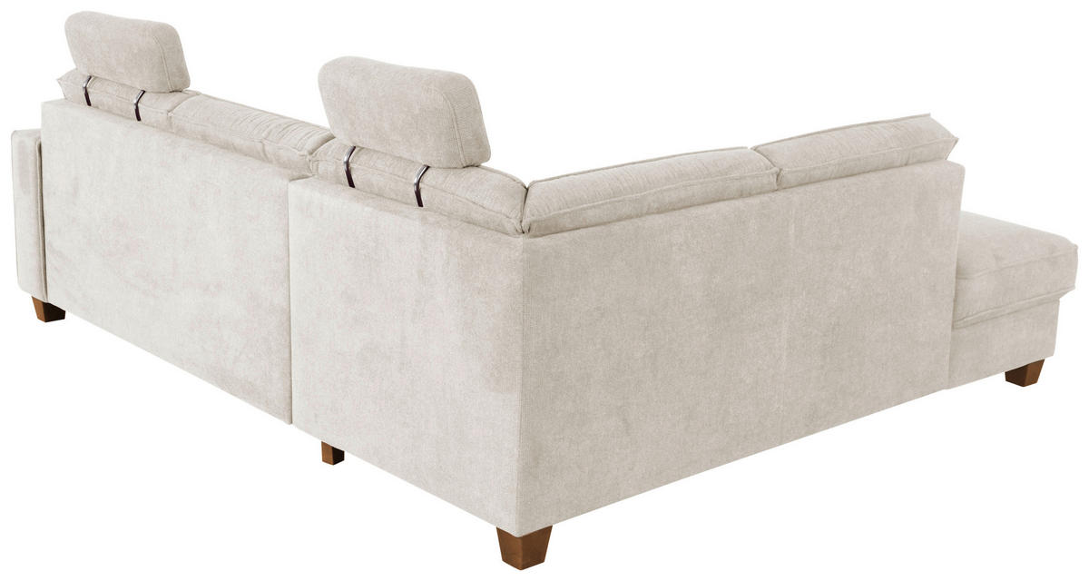 ECKSOFA in Flachgewebe Creme  - Eichefarben/Creme, Konventionell, Holz/Textil (213/236cm) - Sit & More