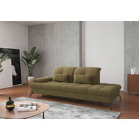 RÉCAMIERE in Flachgewebe Olivgrün  - Schwarz/Olivgrün, Konventionell, Textil/Metall (231/90/122cm) - Sit & More