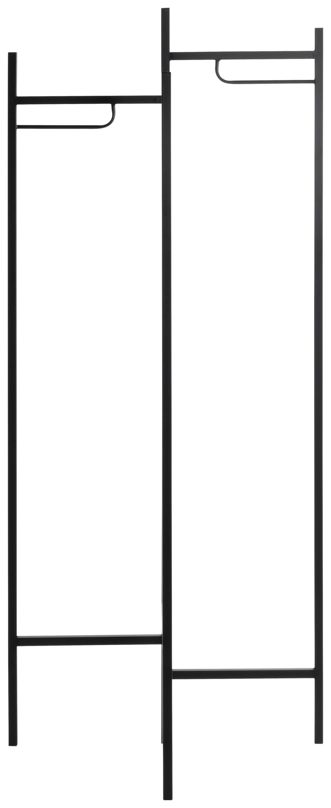 ŠATNÍ STOJAN - černá, Design, kov (70/170/36cm)