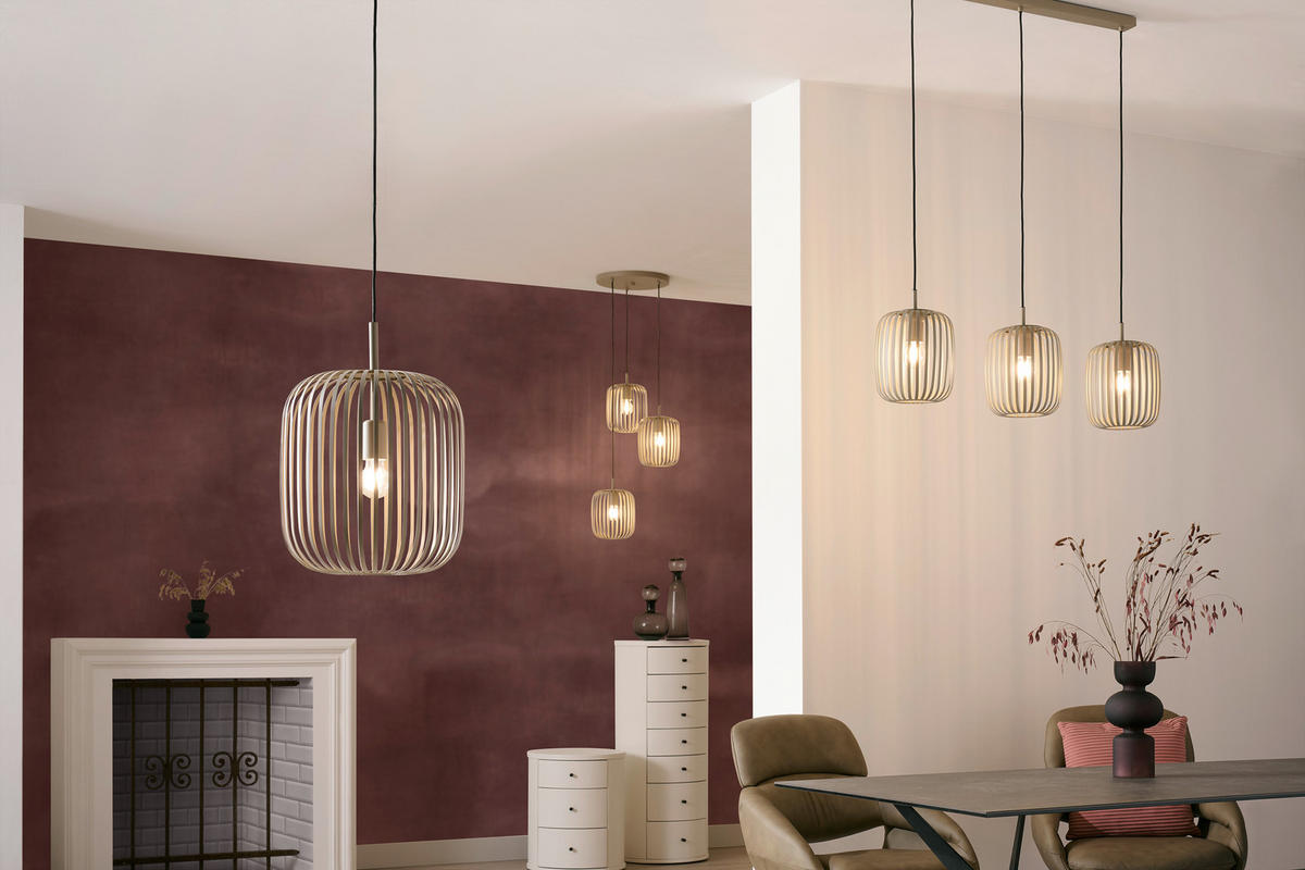 HÄNGELEUCHTE Romazzina 32,5/110 cm   - Sandfarben, Design, Metall (32,5/110cm) - Eglo