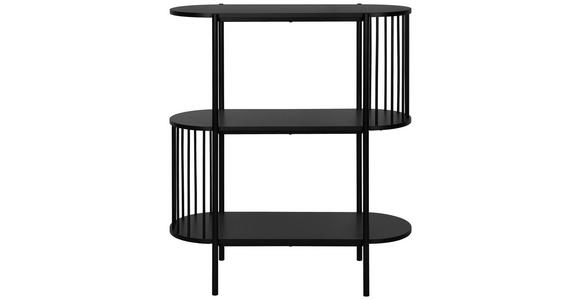 REGAL Schwarz - Schwarz, Trend, Holzwerkstoff/Metall (80/95/34cm) - Xora
