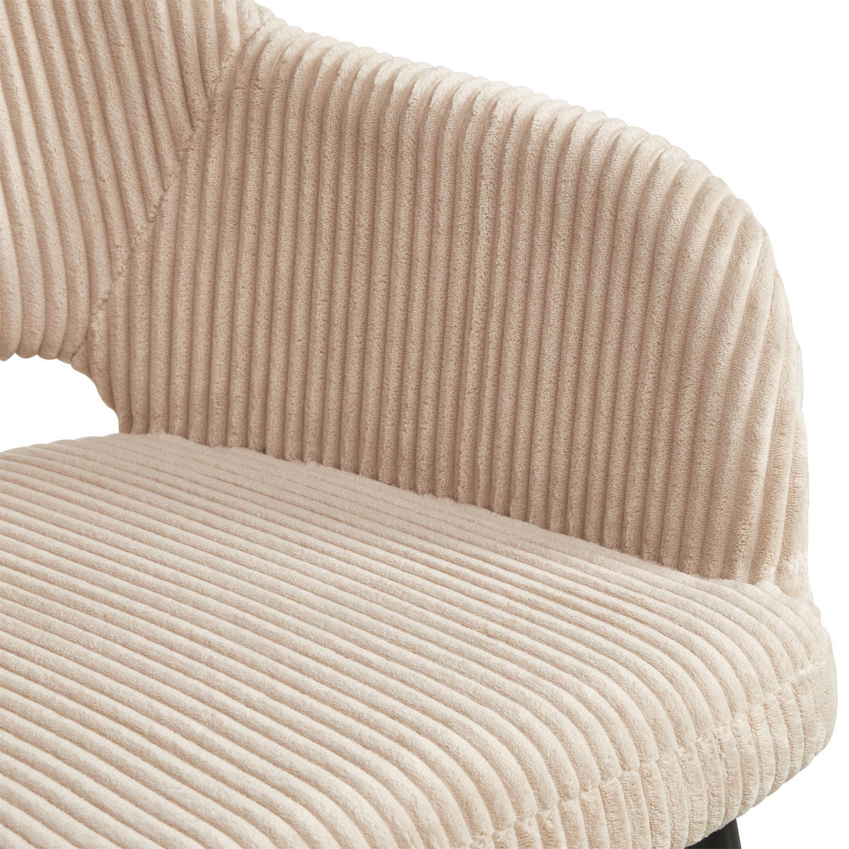 ARMLEHNSTUHL  in Eisen Cord  - Taupe/Schwarz, KONVENTIONELL, Holz/Textil (57/83.5/63cm) - MID.YOU