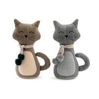 OPRITOR PENTRU UșĂ - maro/gri, Basics, textil (14/30/11cm)
