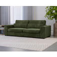 SCHLAFSOFA in Flachgewebe Olivgrün  - Schwarz/Olivgrün, KONVENTIONELL, Kunststoff/Textil (236/78/114cm) - Carryhome