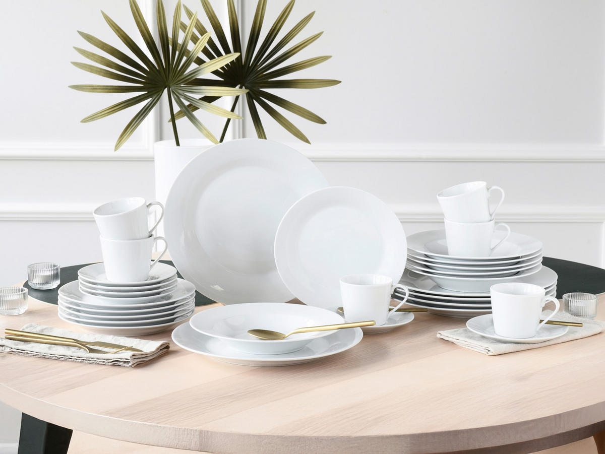 KOMBISERVICE Base weiß 30-teilig  - Weiß, Basics, Keramik - Creatable