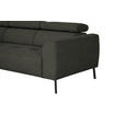 ECKSOFA in Chenille Graubraun 205/280 cm - Graubraun/Schwarz, Design, Textil/Metall (205/280cm) - Xora