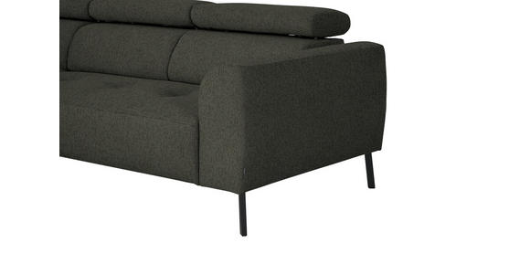 ECKSOFA in Chenille Graubraun 205/280 cm - Graubraun/Schwarz, Design, Textil/Metall (205/280cm) - Xora